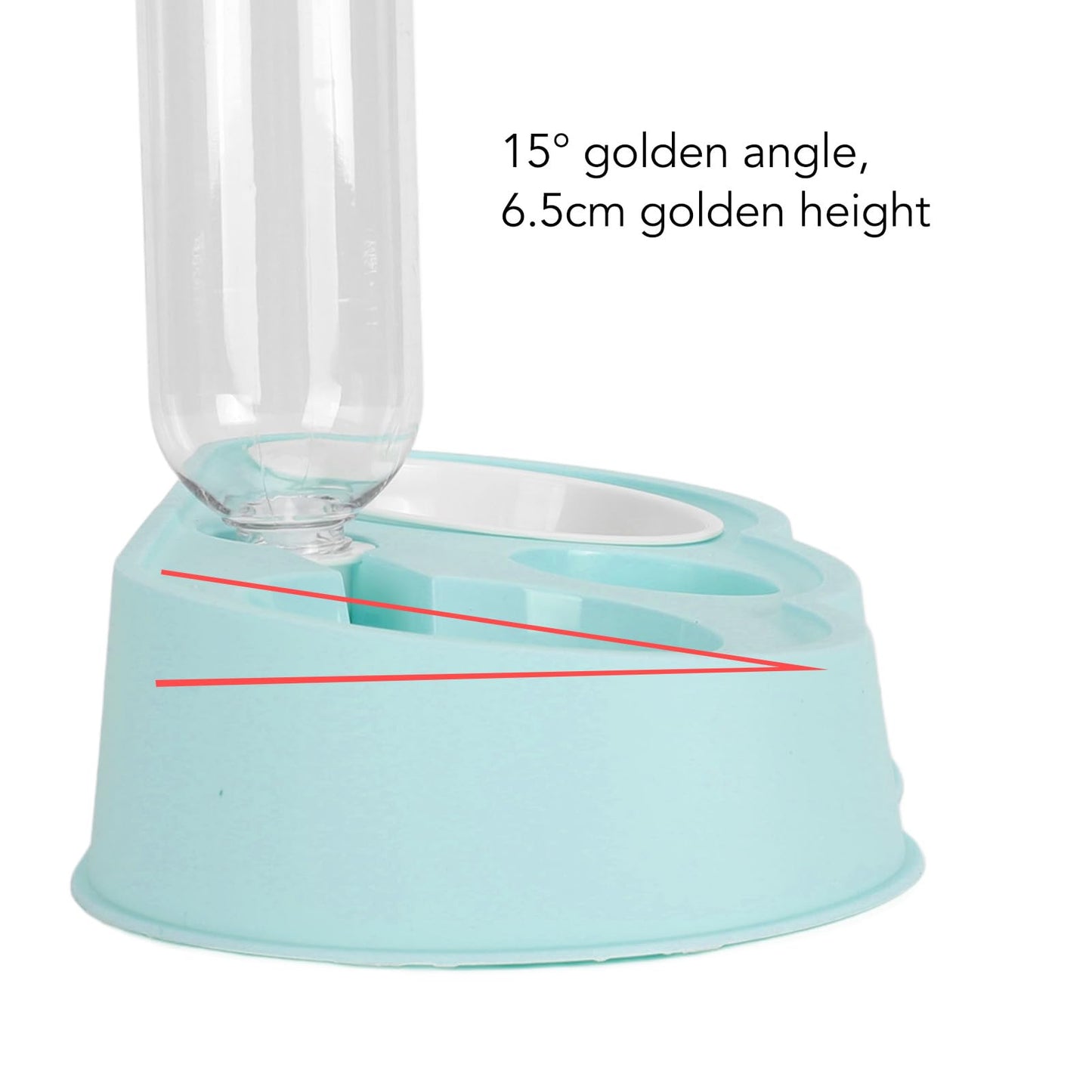 TITA-DONG Double Dog Cat Bowls, Pet Water and Food Bowl Set with Automatic Gravity Water Dispenser Bottle, Stable Prevent Slip Double Pet Bowls Raised Pet Feeder Bowl for Cats Small Dogs(Blue)
