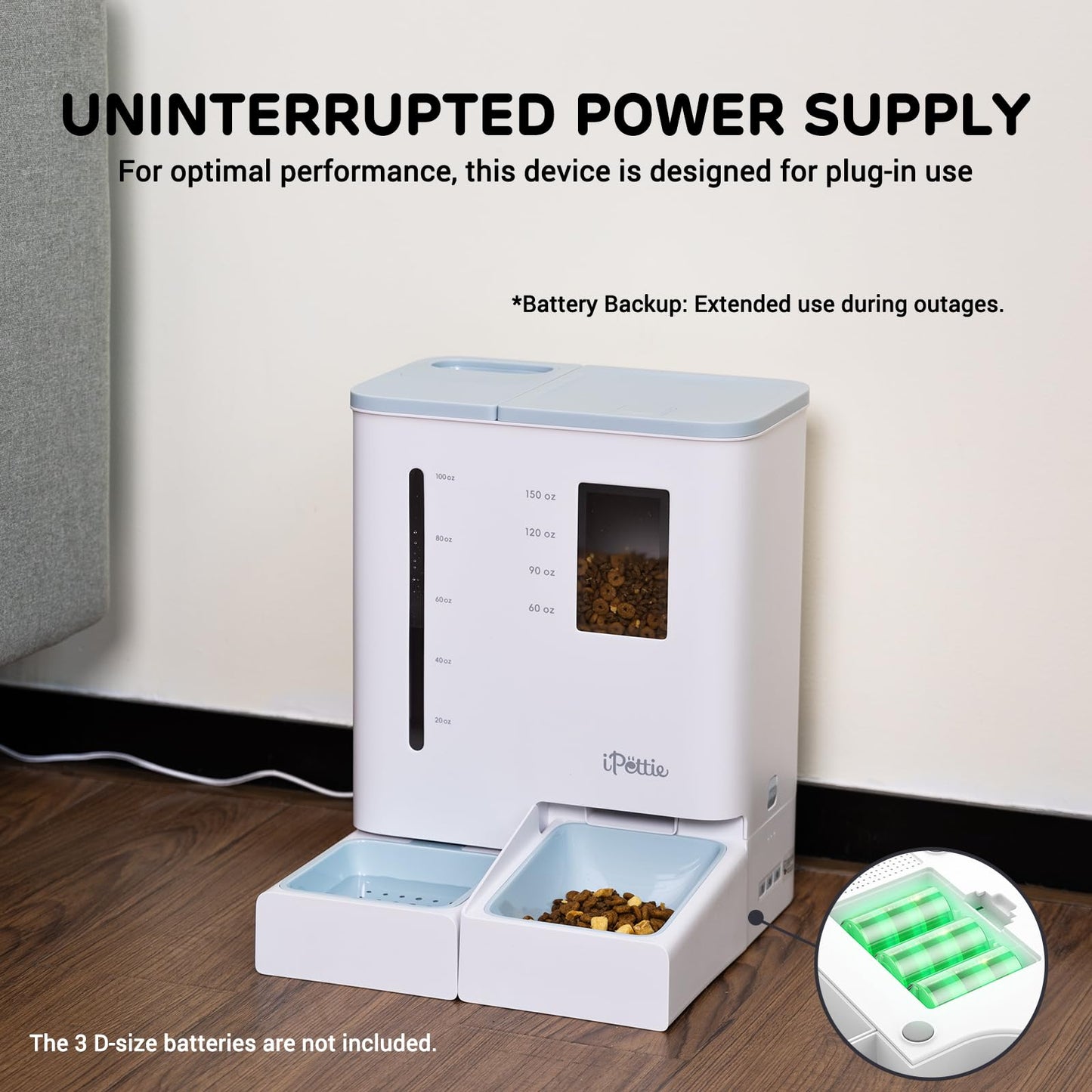 FW54 5G/2.4GHz WiFi Automatic Feeder and Waterer 2-in-1 Set for Pets, 300 oz Large Capacity for 2 Weeks, Perfect for Working Parents
